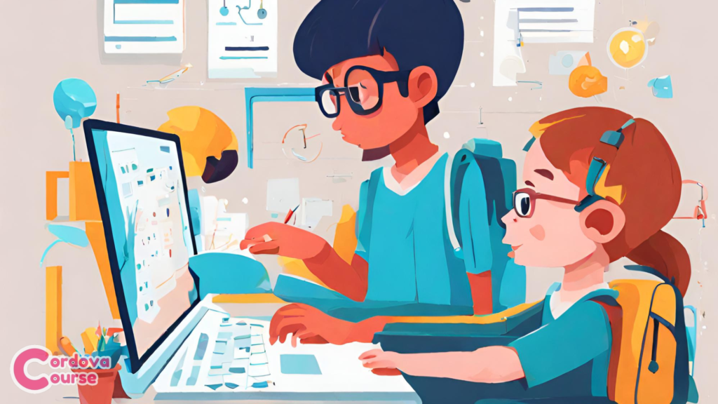 Ilustrasi belajar komputer