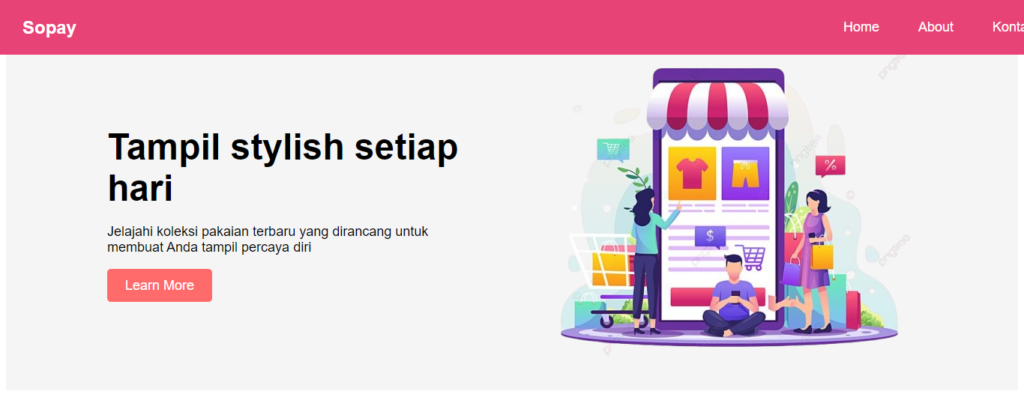 Contoh tampilan web 1